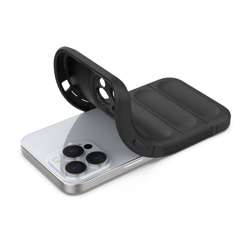 Magic Shield Case iPhone 13 Pro, lankstus, šarvuotas dangtelis, tamsiai mėlynas