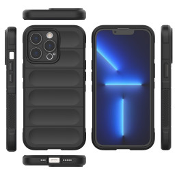 Magic Shield Case iPhone 13 Pro, lankstus, šarvuotas dangtelis, tamsiai mėlynas