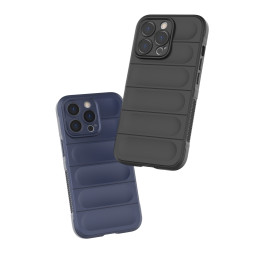 Magic Shield Case iPhone 13 Pro, lankstus, šarvuotas dangtelis, tamsiai mėlynas