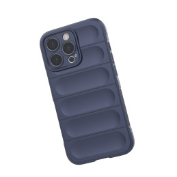 Magic Shield Case iPhone 13 Pro, lankstus, šarvuotas dangtelis, tamsiai mėlynas