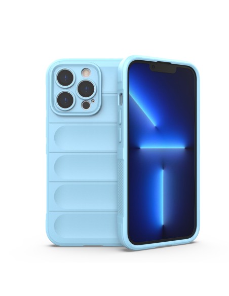 Magic Shield Case dėklas skirtas iPhone 13 Pro, lankstus šarvuotas dangtelis, šviesiai mėlynas