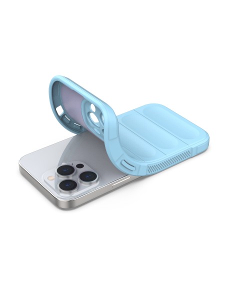 Magic Shield Case dėklas skirtas iPhone 13 Pro, lankstus šarvuotas dangtelis, šviesiai mėlynas