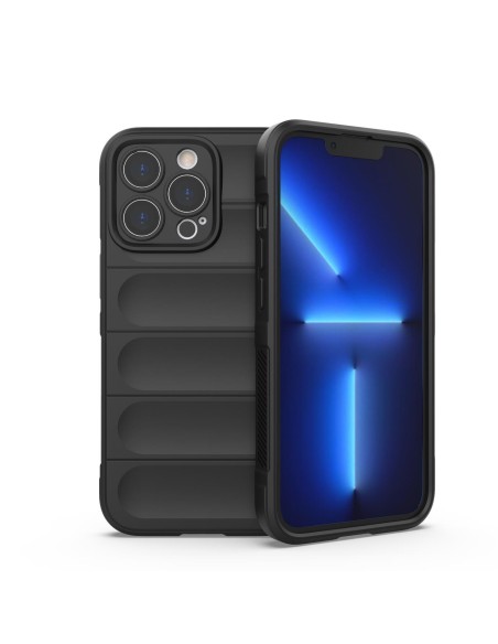 Magic Shield Case iPhone 13 Pro Max, lankstus, šarvuotas dangtelis, juodas