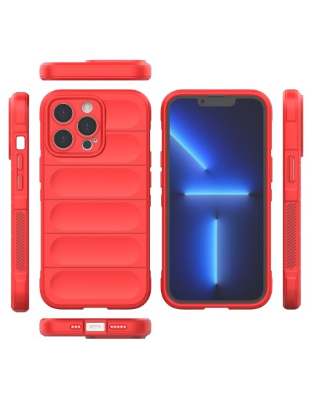 Magic Shield Case dėklas skirtas iPhone 13 Pro Max, lankstus, šarvuotas dangtelis, raudonas