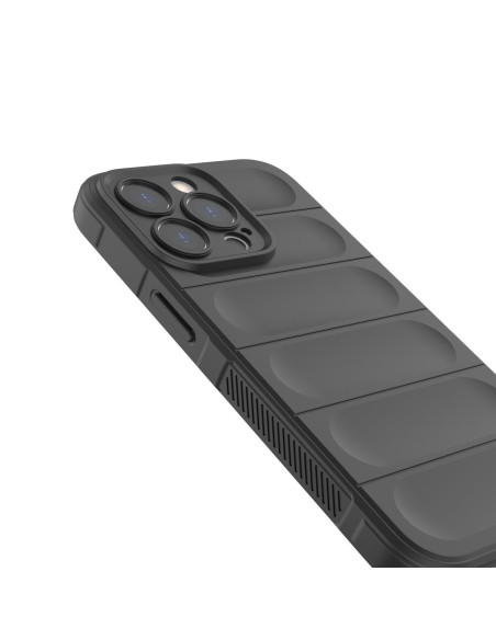 Magic Shield Case dėklas, skirtas iPhone 13 Pro Max, lankstus šarvuotas dangtelis, bordo spalvos