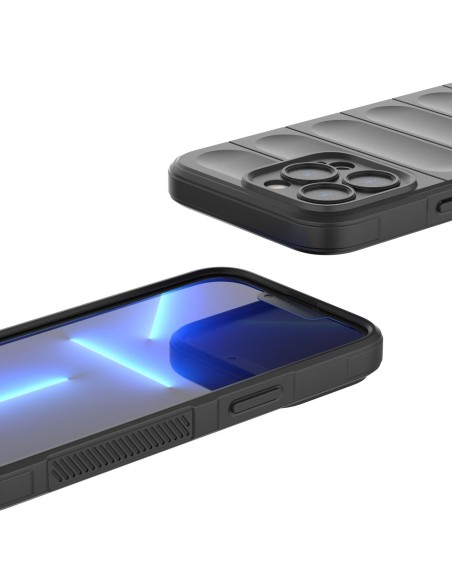 Magic Shield Case dėklas, skirtas iPhone 13 Pro Max, lankstus šarvuotas dangtelis, bordo spalvos