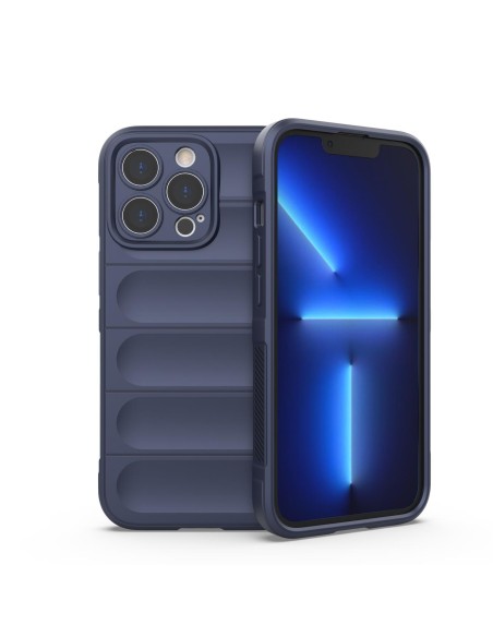 Magic Shield Case iPhone 13 Pro Max, lankstus, šarvuotas dangtelis, tamsiai mėlynas