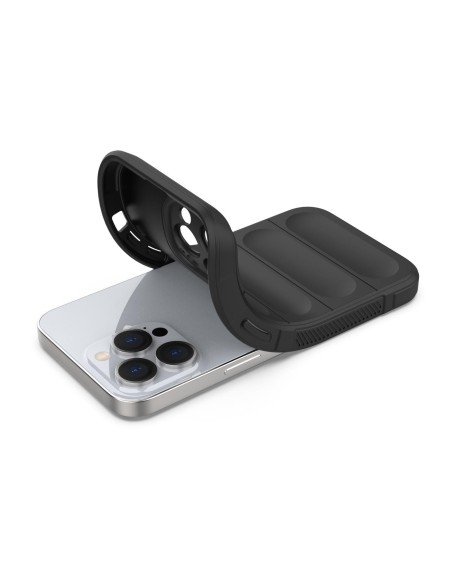 Magic Shield Case iPhone 13 Pro Max, lankstus, šarvuotas dangtelis, tamsiai mėlynas