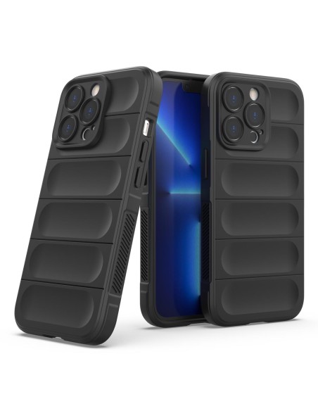 Magic Shield Case iPhone 13 Pro Max, lankstus, šarvuotas dangtelis, tamsiai mėlynas