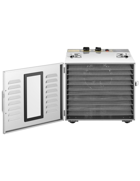 Pramoninis maisto džiovintuvas Žolelės Vaisiai Grybai 10 Tinklelių 1000W Pramoninis maisto džiovintuvas Žolelės Vaisiai Grybai 10 Tinklelių 1000W