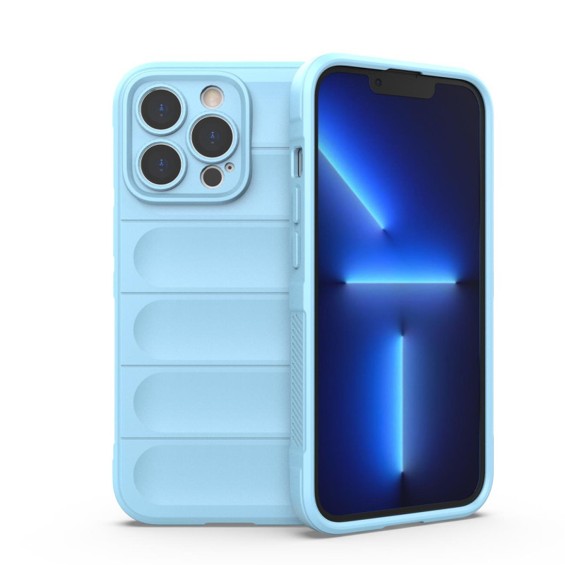 Magic Shield Case dėklas skirtas iPhone 13 Pro Max, lankstus šarvuotas dangtelis, šviesiai mėlynas Magic Shield Case dėklas skirtas iPhone 13 Pro Max, lankstus šarvuotas dangtelis, šviesiai mėlynas