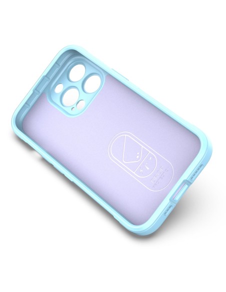 Magic Shield Case dėklas skirtas iPhone 13 Pro Max, lankstus šarvuotas dangtelis, šviesiai mėlynas