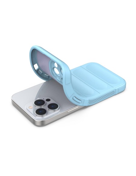 Magic Shield Case dėklas skirtas iPhone 13 Pro Max, lankstus šarvuotas dangtelis, šviesiai mėlynas