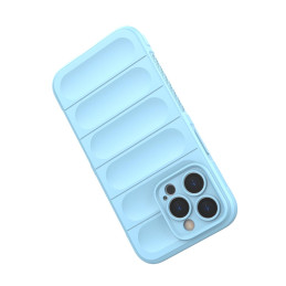 Magic Shield Case dėklas skirtas iPhone 13 Pro Max, lankstus šarvuotas dangtelis, šviesiai mėlynas
