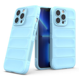 Magic Shield Case dėklas skirtas iPhone 13 Pro Max, lankstus šarvuotas dangtelis, šviesiai mėlynas
