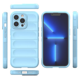 Magic Shield Case dėklas skirtas iPhone 13 Pro Max, lankstus šarvuotas dangtelis, šviesiai mėlynas