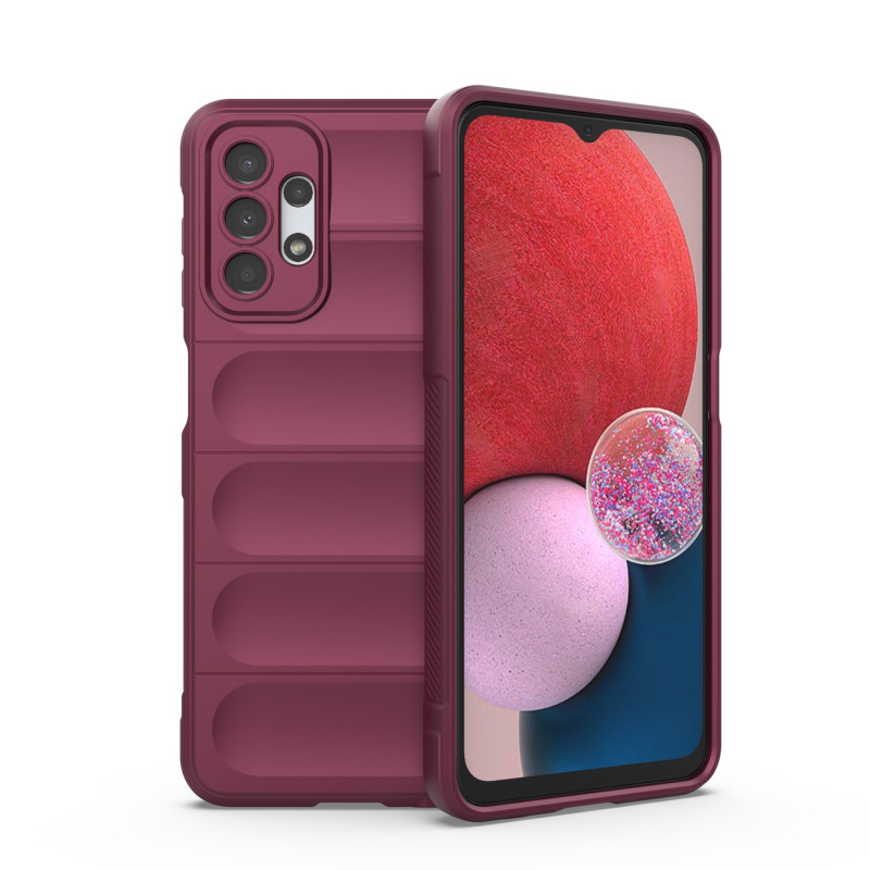 Magic Shield Case Samsung Galaxy A13 5G, lankstus šarvuotas dangtelis, bordo spalvos Magic Shield Case Samsung Galaxy A13 5G, lankstus šarvuotas dangtelis, bordo spalvos