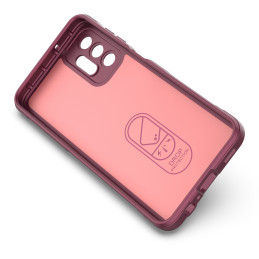 Magic Shield Case Samsung Galaxy A13 5G, lankstus šarvuotas dangtelis, bordo spalvos