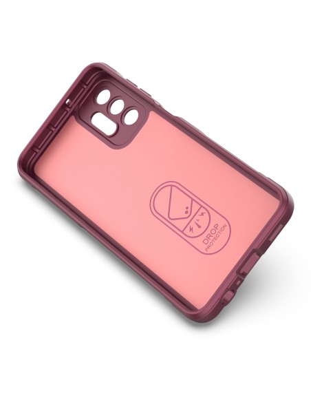 Magic Shield Case Samsung Galaxy A13 5G, lankstus šarvuotas dangtelis, bordo spalvos Magic Shield Case Samsung Galaxy A13 5G, lankstus šarvuotas dangtelis, bordo spalvos