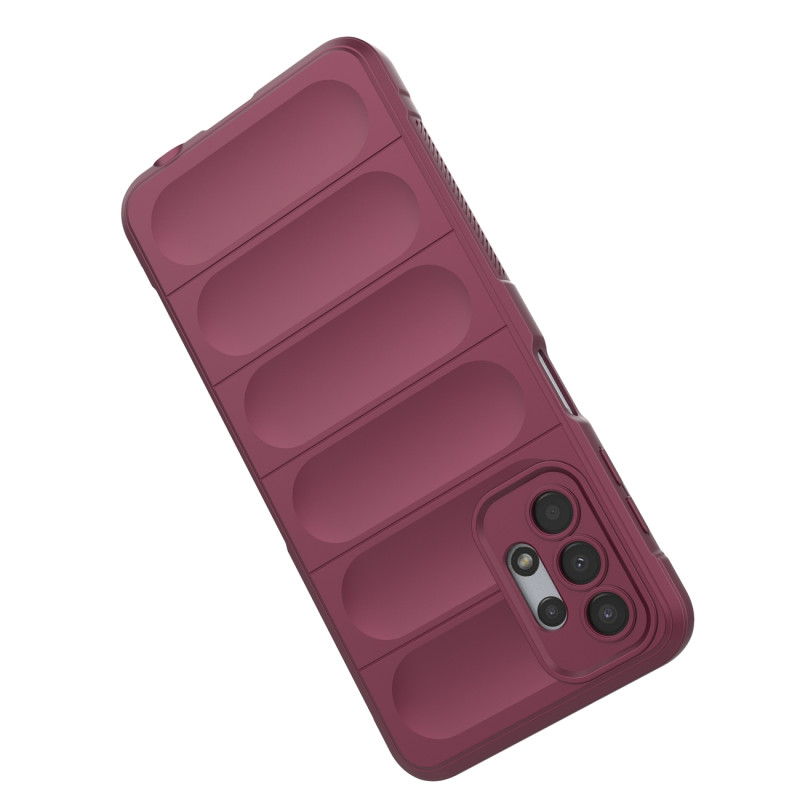 Magic Shield Case Samsung Galaxy A13 5G, lankstus šarvuotas dangtelis, bordo spalvos