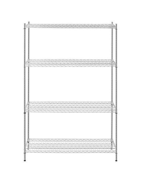 Metalinis dirbtuvių stelažas su 4 vielinėmis lentynomis iki 1 t 1000 kg 119x59x180 cm