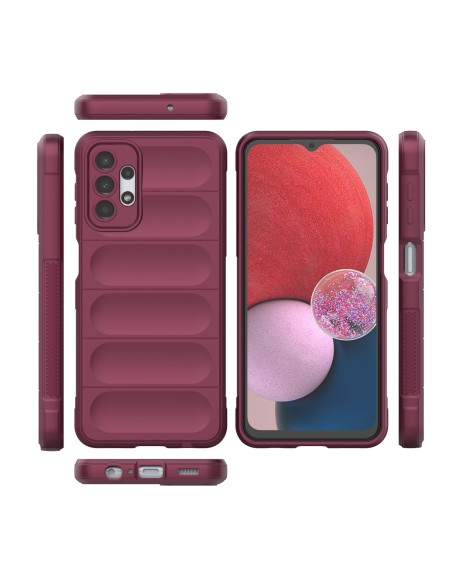 Magic Shield Case Samsung Galaxy A13 5G, lankstus šarvuotas dangtelis, bordo spalvos Magic Shield Case Samsung Galaxy A13 5G, lankstus šarvuotas dangtelis, bordo spalvos