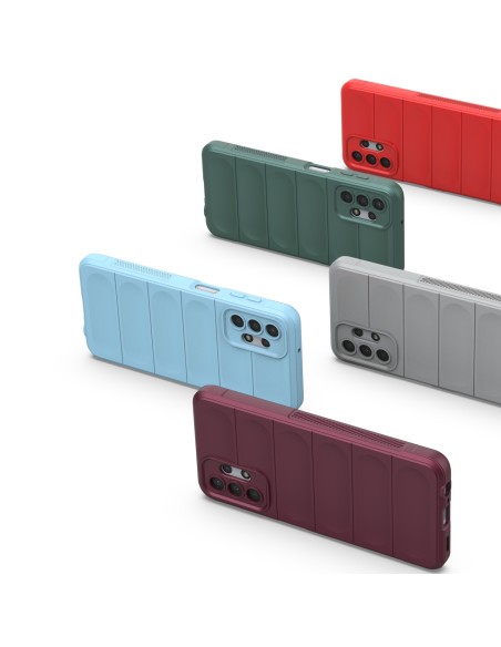 Magic Shield Case Samsung Galaxy A13 5G, lankstus šarvuotas dangtelis, bordo spalvos Magic Shield Case Samsung Galaxy A13 5G, lankstus šarvuotas dangtelis, bordo spalvos