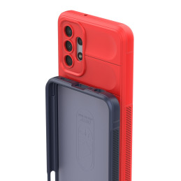 Magic Shield Case Samsung Galaxy A13 5G, lankstus šarvuotas dangtelis, bordo spalvos