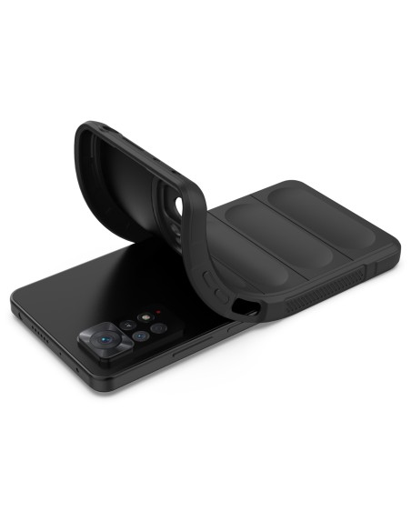 Magic Shield Dėklas, skirtas Xiaomi Redmi Note 11 Pro, lankstus, šarvuotas dangtelis, juodas