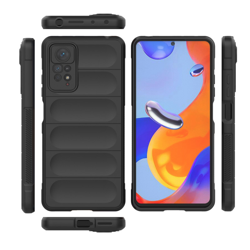 Magic Shield Dėklas, skirtas Xiaomi Redmi Note 11 Pro, lankstus, šarvuotas dangtelis, juodas
