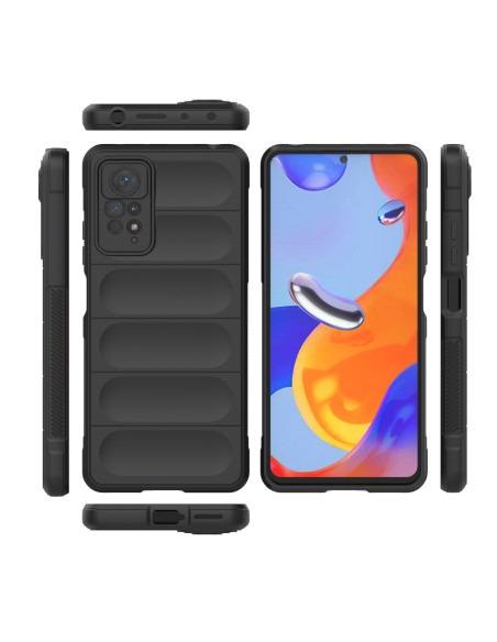 Magic Shield Dėklas, skirtas Xiaomi Redmi Note 11 Pro, lankstus, šarvuotas dangtelis, juodas
