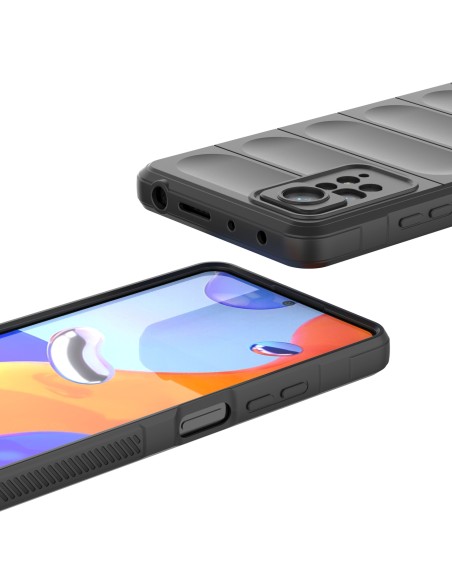 Magic Shield Dėklas, skirtas Xiaomi Redmi Note 11 Pro, lankstus, šarvuotas dangtelis, juodas