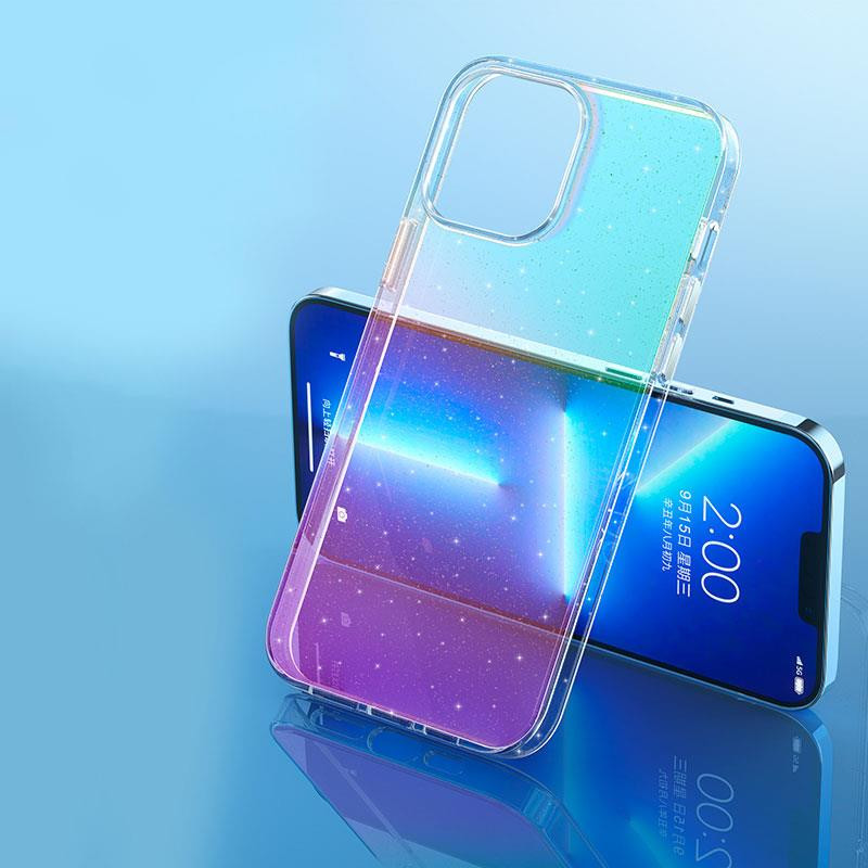 Kingxbar Elegant Series dėklas iPhone 13 korpuso galinis dangtelis rožinis ir skaidrus (blizgantis)