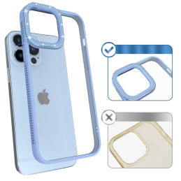 Kingxbar Sparkle serijos iPhone 13 Pro dėklas su kristalų korpusu galinis dangtelis mėlynas