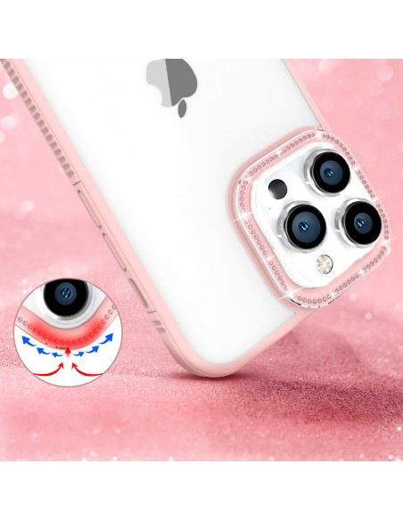 Kingxbar Sparkle serijos iPhone 13 Pro Max dėklas su kristalų korpusu galinis dangtelis rožinis Kingxbar Sparkle serijos iPhone 13 Pro Max dėklas su kristalų korpusu galinis dangtelis rožinis