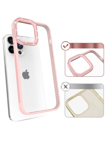 Kingxbar Sparkle serijos iPhone 13 Pro Max dėklas su kristalų korpusu galinis dangtelis rožinis Kingxbar Sparkle serijos iPhone 13 Pro Max dėklas su kristalų korpusu galinis dangtelis rožinis