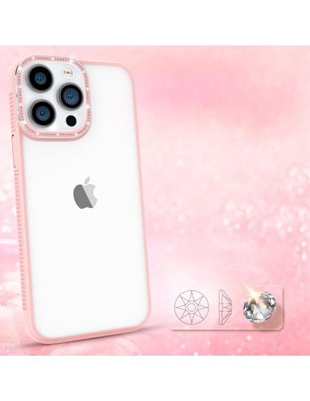 Kingxbar Sparkle serijos iPhone 13 Pro Max dėklas su kristalų korpusu galinis dangtelis rožinis Kingxbar Sparkle serijos iPhone 13 Pro Max dėklas su kristalų korpusu galinis dangtelis rožinis