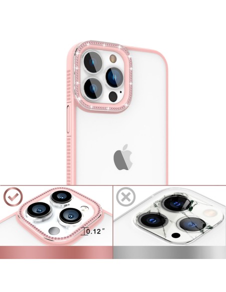 Kingxbar Sparkle serijos iPhone 13 Pro Max dėklas su kristalų korpusu galinis dangtelis rožinis Kingxbar Sparkle serijos iPhone 13 Pro Max dėklas su kristalų korpusu galinis dangtelis rožinis