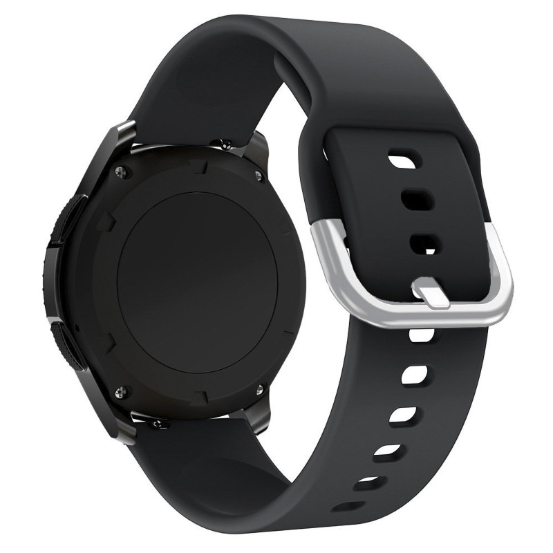 Silikono dirželis TYS išmaniojo laikrodžio universali apyrankė 22mm juoda Silikono dirželis TYS išmaniojo laikrodžio universali apyrankė 22mm juoda
