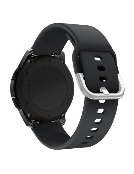 Silikono dirželis TYS išmaniojo laikrodžio universali apyrankė 22mm juoda Silikono dirželis TYS išmaniojo laikrodžio universali apyrankė 22mm juoda