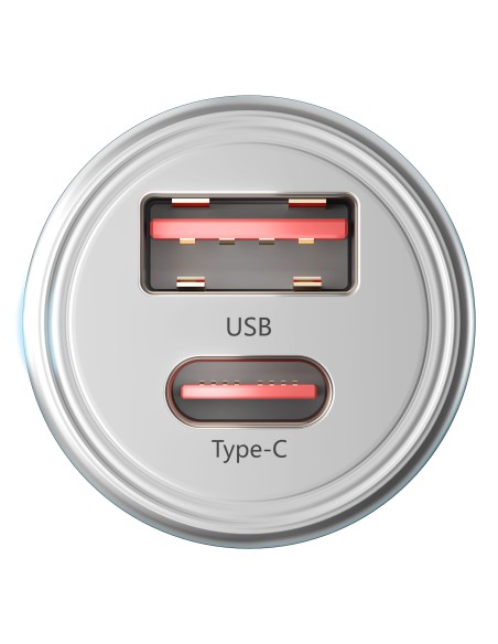 3mk Hyper Car Charger 30W USB-C USB-A automobilinis įkroviklis – sidabrinis 3mk Hyper Car Charger 30W USB-C USB-A automobilinis įkroviklis – sidabrinis