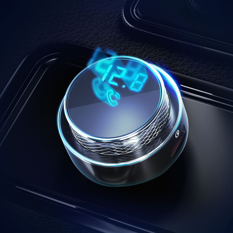 3mk Hyper Car FM siųstuvas su USB-A prievadu - juodas