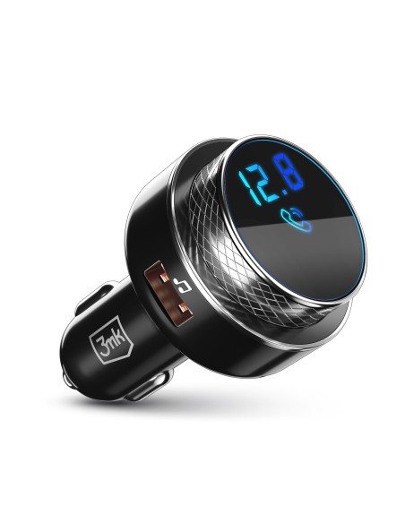 3mk Hyper Car FM siųstuvas su USB-A prievadu - juodas