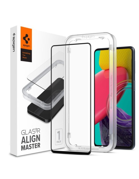 Spigen ALM Glass FC grūdintas stiklas, skirtas Samsung Galaxy M53 5G - juodas Spigen ALM Glass FC grūdintas stiklas, skirtas Samsung Galaxy M53 5G - juodas