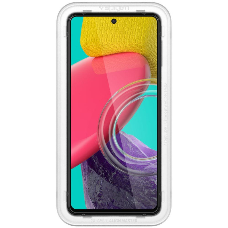 Spigen ALM Glass FC grūdintas stiklas, skirtas Samsung Galaxy M53 5G - juodas