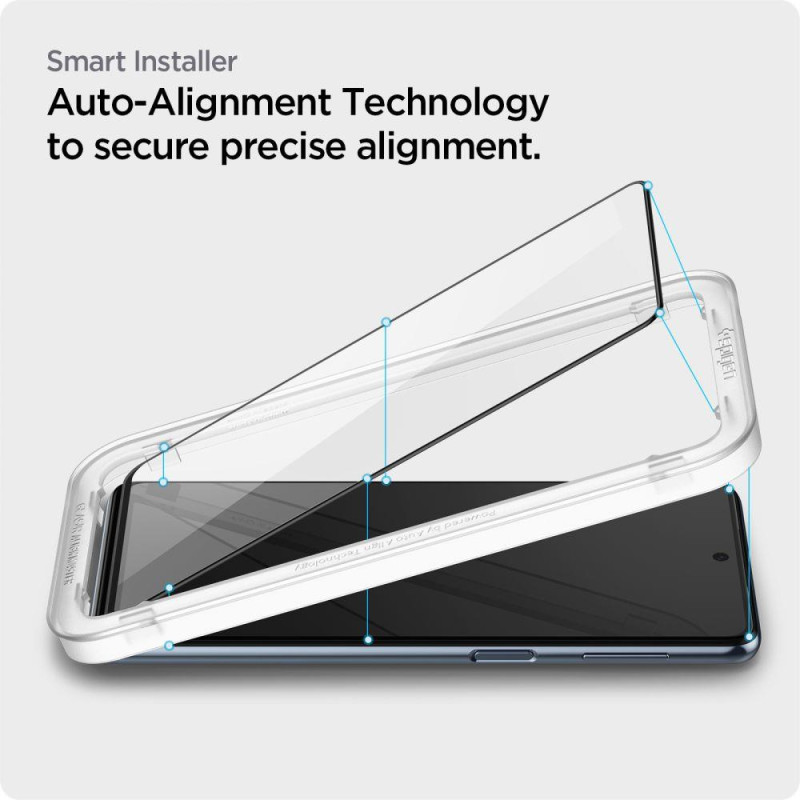 Spigen ALM Glass FC grūdintas stiklas, skirtas Samsung Galaxy M53 5G - juodas