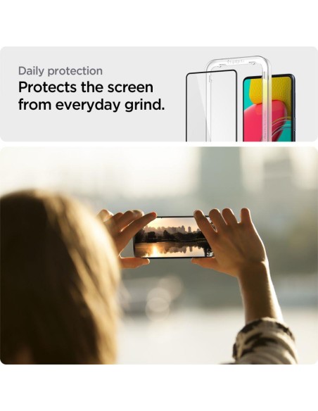 Spigen ALM Glass FC grūdintas stiklas, skirtas Samsung Galaxy M53 5G - juodas Spigen ALM Glass FC grūdintas stiklas, skirtas Samsung Galaxy M53 5G - juodas