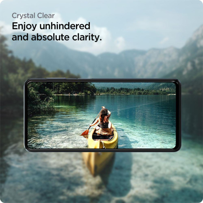 Spigen ALM Glass FC grūdintas stiklas, skirtas Samsung Galaxy M53 5G - juodas