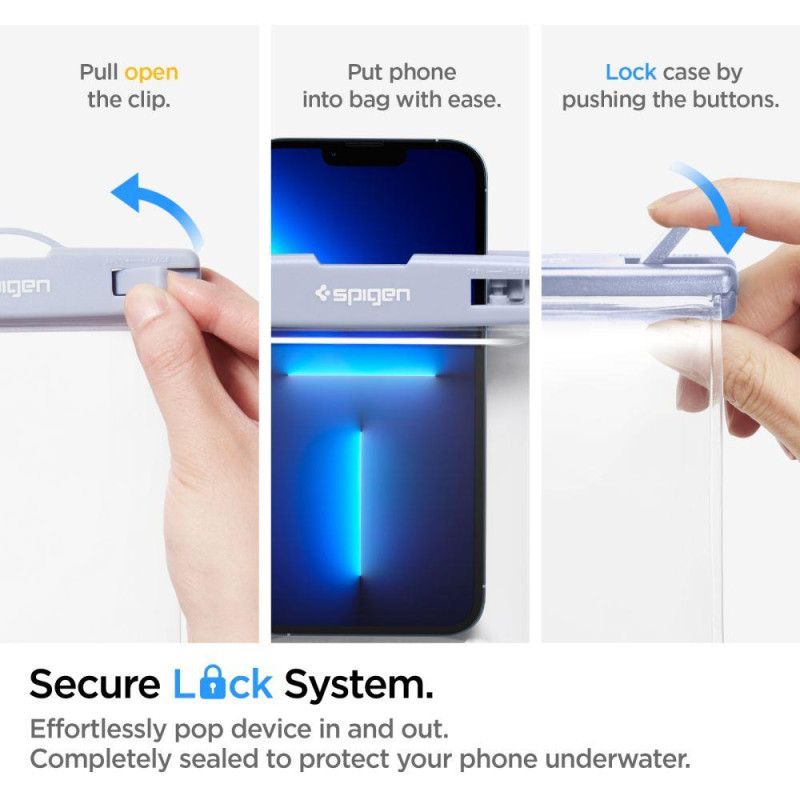 Spigen Spigen Aqua Shield A601 dėklas vandeniui atsparus IPX8 - šviesiai mėlynas 2 vnt.