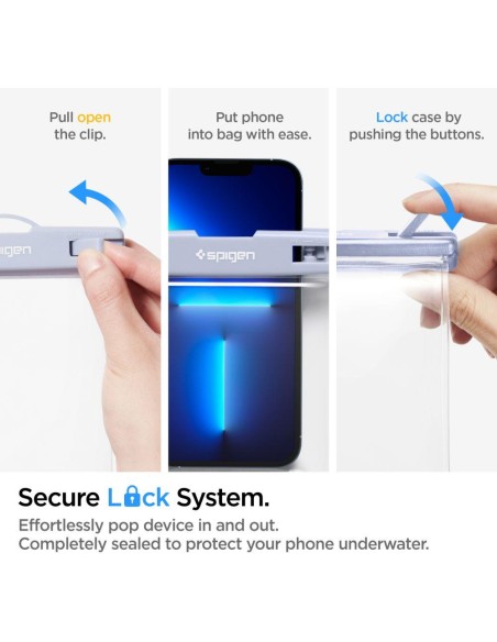 Spigen Spigen Aqua Shield A601 dėklas vandeniui atsparus IPX8 - šviesiai mėlynas 2 vnt. Spigen Spigen Aqua Shield A601 dėklas vandeniui atsparus IPX8 - šviesiai mėlynas 2 vnt.